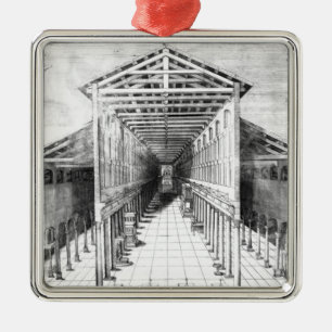 Ornement Carré Argenté Intérieur de vieux St Peter, Rome