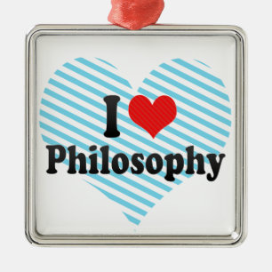Ornement Carré Argenté J'aime la philosophie