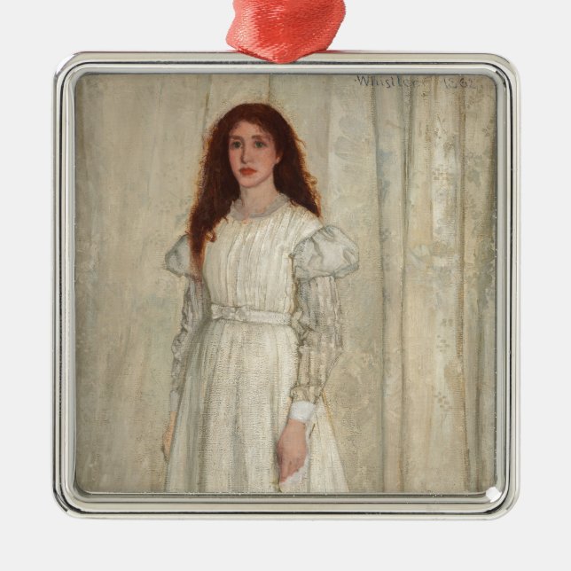 Ornement Carré Argenté James Whistler - Symphonie en blanc no 1 (Devant)