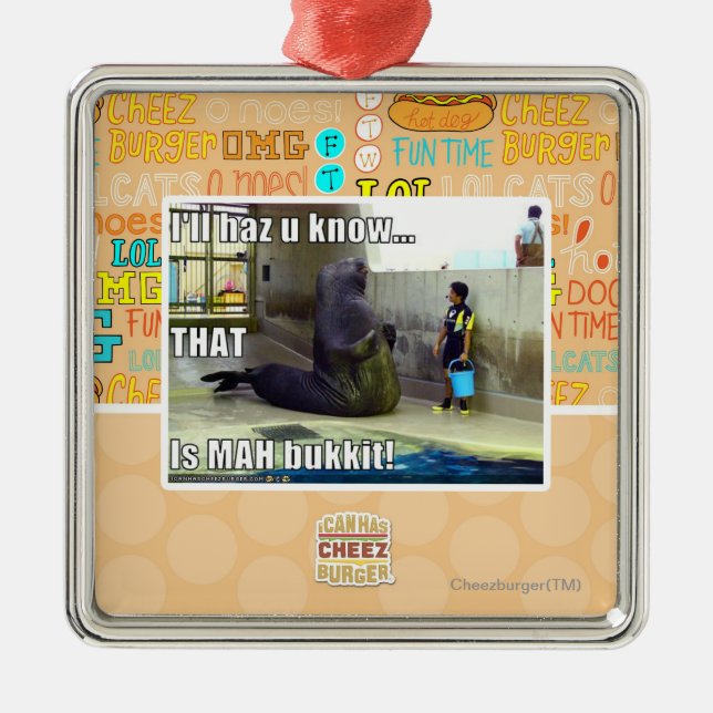 Ornement Carré Argenté Je le haz u saurai (Devant)