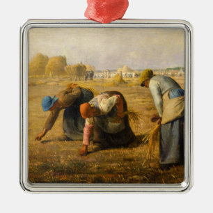 Ornement Carré Argenté Jean-François Millet - Les Gleaners