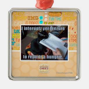 Ornement Carré Argenté J'interromps YER Leezure