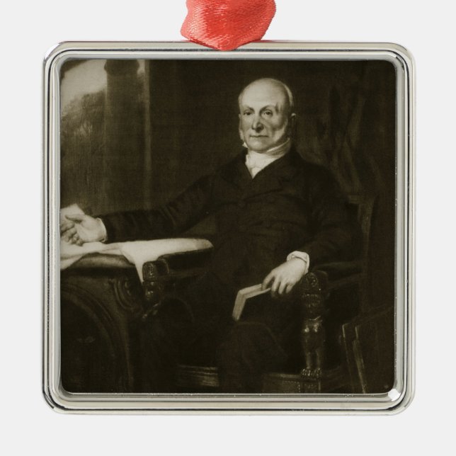 Ornement Carré Argenté John Quincy Adams, 6ème président du Sta uni (Devant)