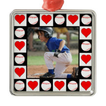 Joueur de baseball Custom Sports Photo Noël