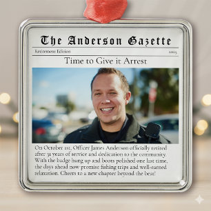 Ornement Carré Argenté Journal de conservation des photos de retraite de 