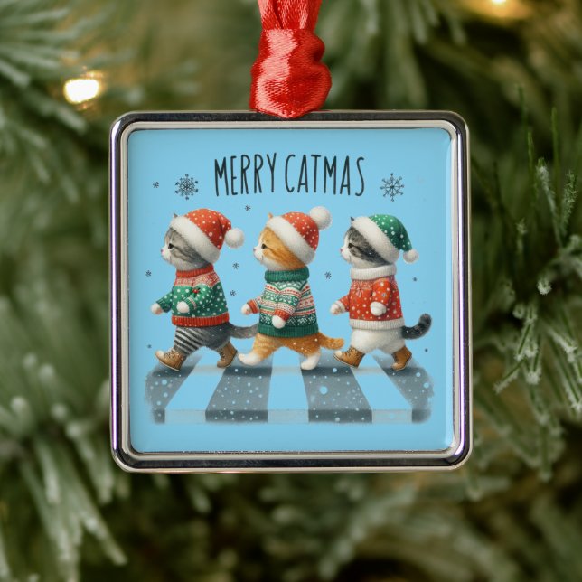 Ornement Carré Argenté Joyeux Noël (Arbre)