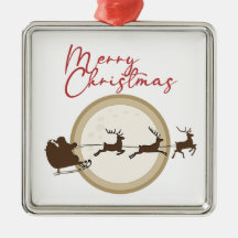 Joyeux Noël Père Noël Sleigh Deer