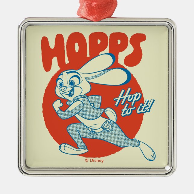 Ornement Carré Argenté Judy Hopps - Hop to it! (Devant)