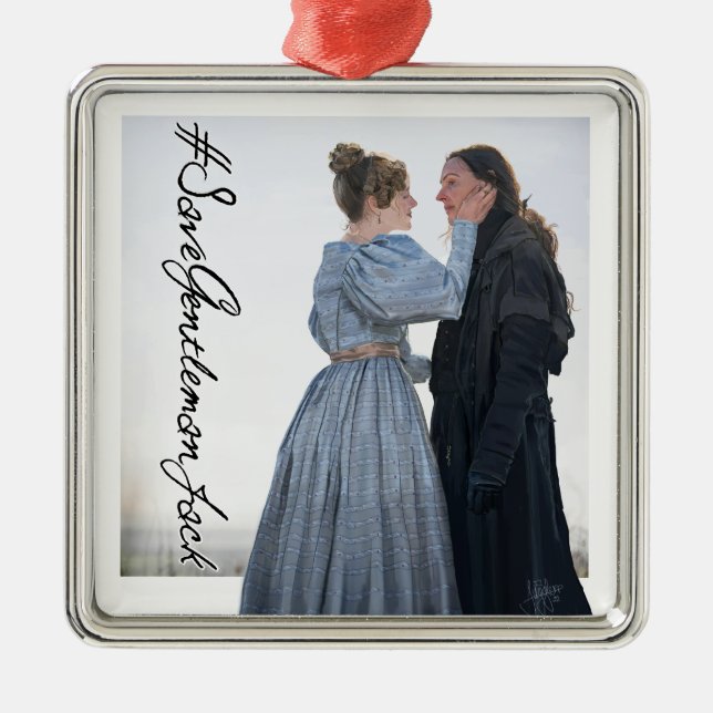 Ornement Carré Argenté Jul Munne Exclusive Gentleman Jack Ornament (Devant)