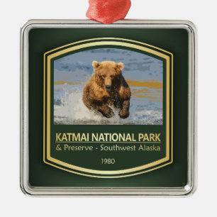 Ornement Carré Argenté Katmai NP (PF1)