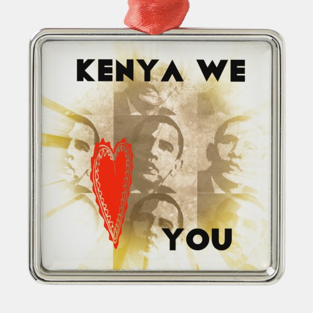 Ornement Carré Argenté Kenya We Lovely You Perspective Art Design (Devant)