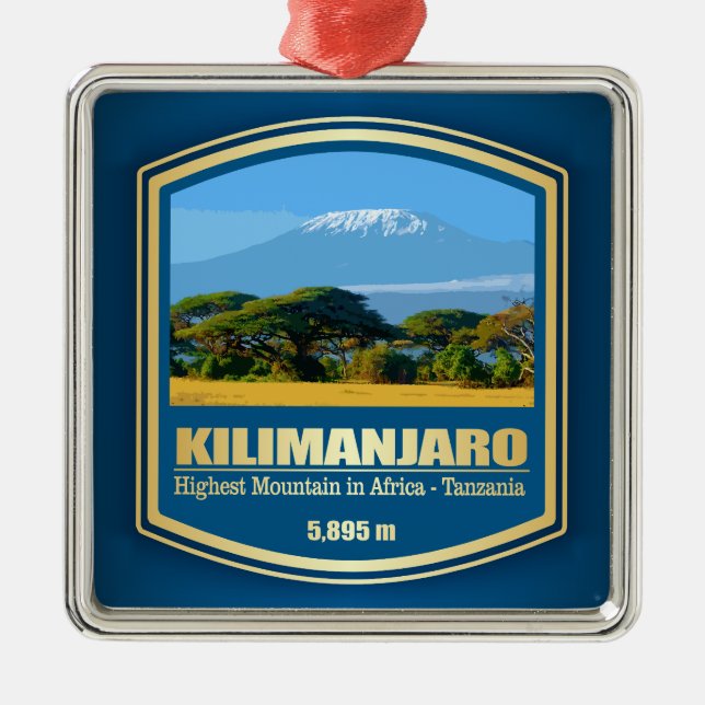 Ornement Carré Argenté Kilimandjaro (PF) (Devant)
