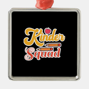 Ornement Carré Argenté Kinder Squad