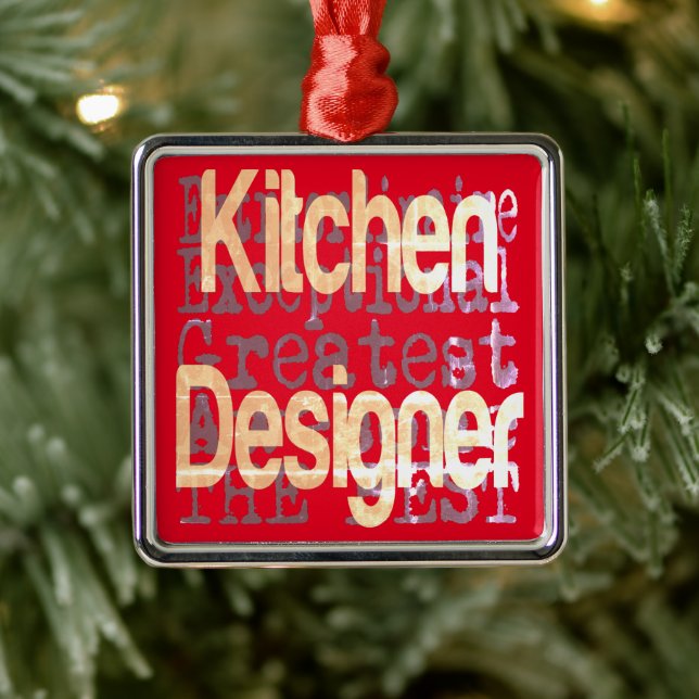 Ornement Carré Argenté Kitchen Designer Extraordinaire (Arbre)
