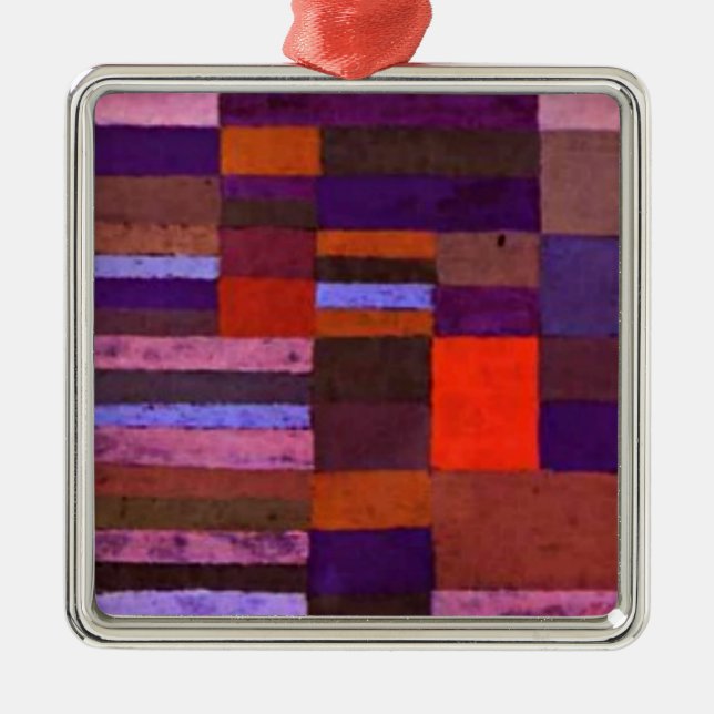 Ornement Carré Argenté Klee - Altimétrie personnalisée (Devant)