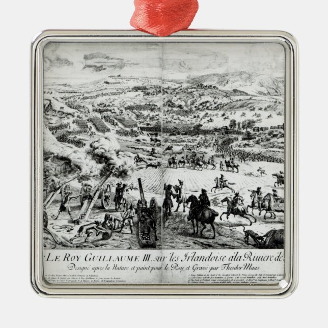 Ornement Carré Argenté La bataille du Boyne, c.1690 (Devant)