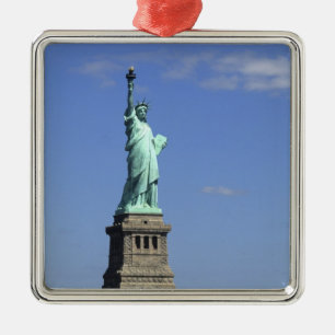 Ornement Carré Argenté La beauté de la célèbre Statue de la Liberté sur