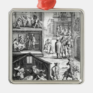 Ornement Carré Argenté La grande peste