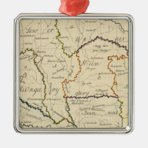 Ornement Carré Argenté La Hongrie, la Transylvanie