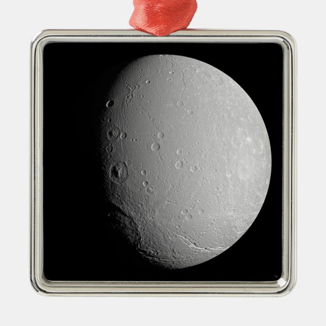 Ornement Carré Argenté La lune de Saturne Dione 2 (Devant)