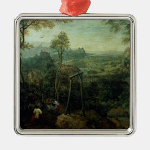 Ornement Carré Argenté La pie sur la potence, 1568