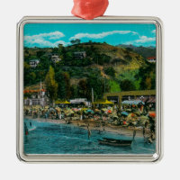 La plage se baignante chez Avalon, île de Catalina