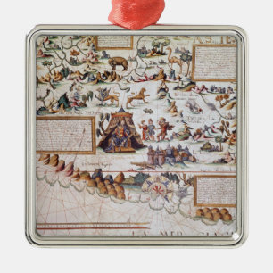 Ornement Carré Argenté La Sibérie