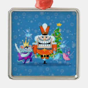 Ornement Carré Argenté la suite nutcracker
