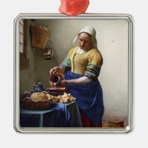 Ornement Carré Argenté La trayeuse, c.1658-60 (huile sur la toile)