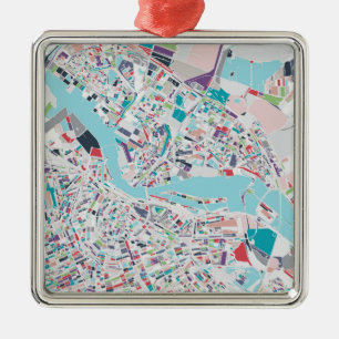 Ornement Carré Argenté La ville d'Amsterdam