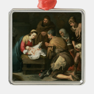 Ornement Carré Argenté L'adoration des bergers, c.1650