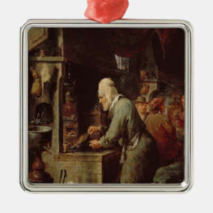 Ornement Carré Argenté L'alchimiste