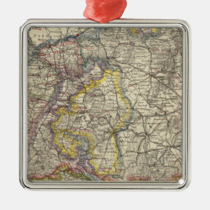 Ornement Carré Argenté L'Allemagne et la Suisse