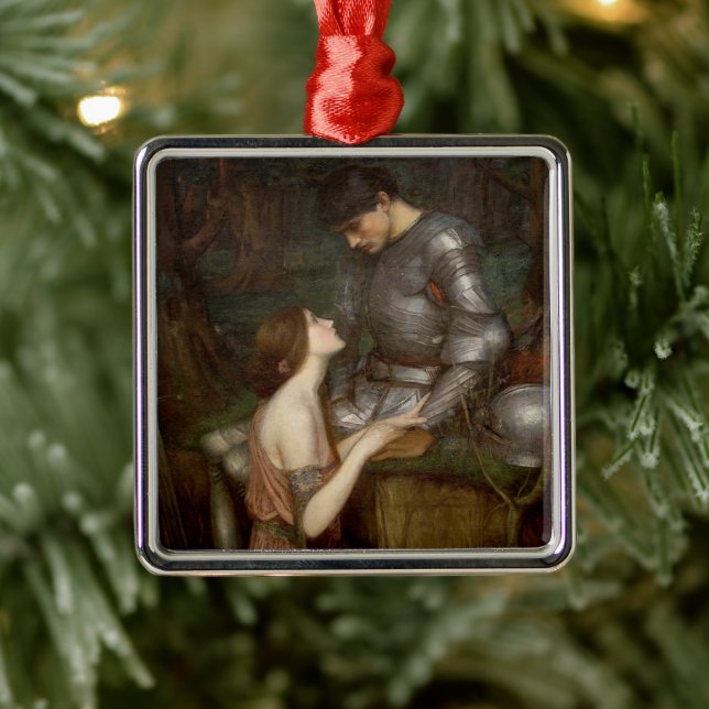 Ornement Carré Argenté Lamia et le soldat par John William Waterhouse (Arbre)