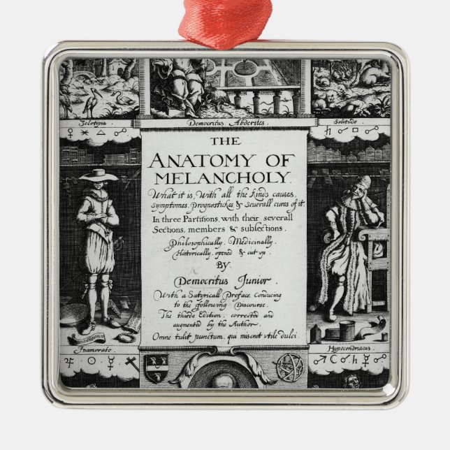 Ornement Carré Argenté L'anatomie de la mélancolie (Devant)