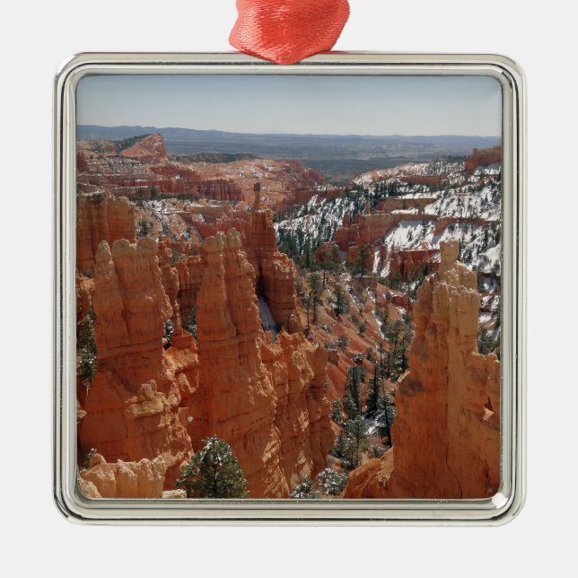 Ornement Carré Argenté Le canyon Fairyland au parc national Bryce Canyon (Devant)