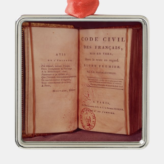 Ornement Carré Argenté Le code napoléonien (Devant)