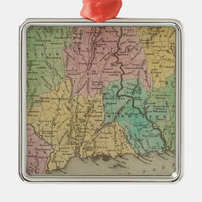 Ornement Carré Argenté Le Connecticut 3 (Devant)