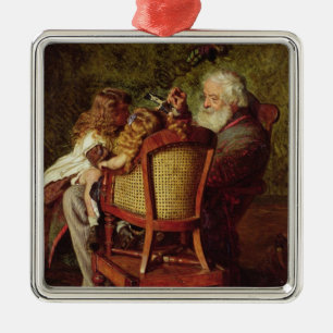 Ornement Carré Argenté Le diable du grand-père