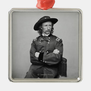 Ornement Carré Argenté Le Général George Custer 1
