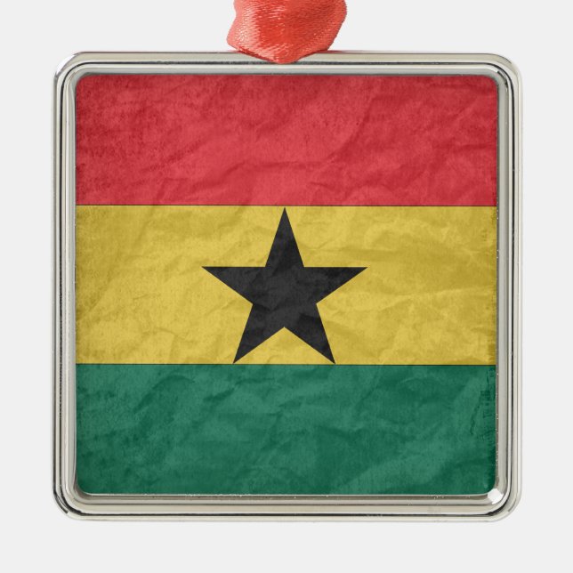 Ornement Carré Argenté Le Ghana (Devant)