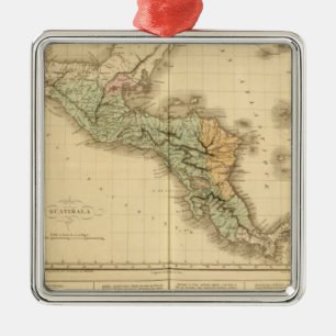 Ornement Carré Argenté Le Guatemala