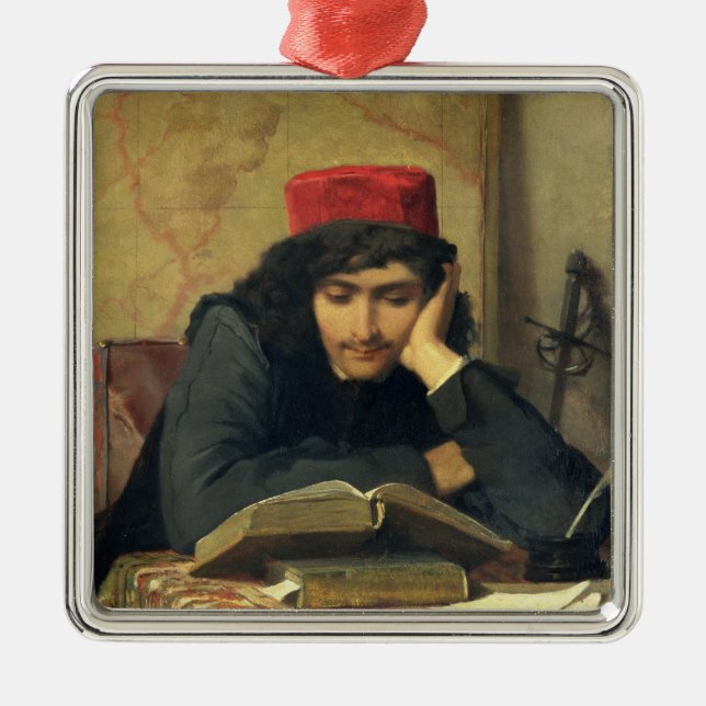 Ornement Carré Argenté Le lecteur, 1856 (Devant)