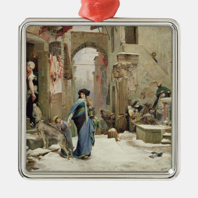 Ornement Carré Argenté Le loup de Gubbio, 1877 (Devant)