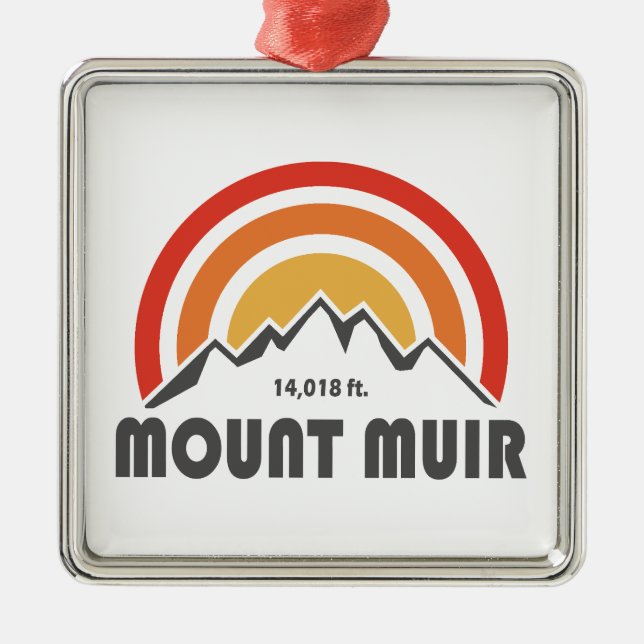 Ornement Carré Argenté Le mont Muir Californie (Devant)