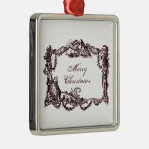 Ornement Carré Argenté Le Noël de Versailles baroque Merry
