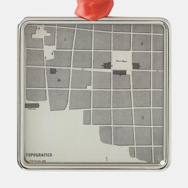 Ornement Carré Argenté Le Pérou 24 (Devant)