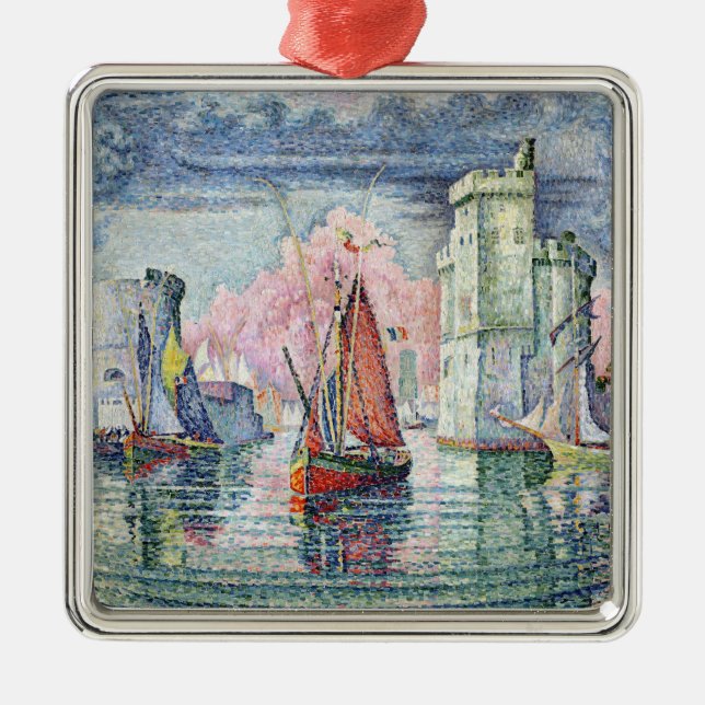 Ornement Carré Argenté Le port à La Rochelle, 1921 (Devant)