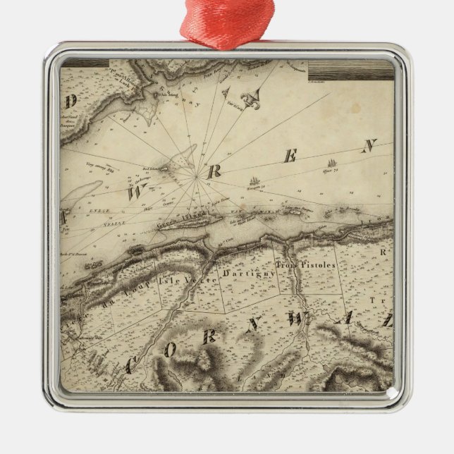 Ornement Carré Argenté Le Québec, Canada (Devant)