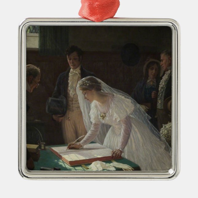 Ornement Carré Argenté Le registre des Mariages (par Edmund Blair Leighto (Devant)